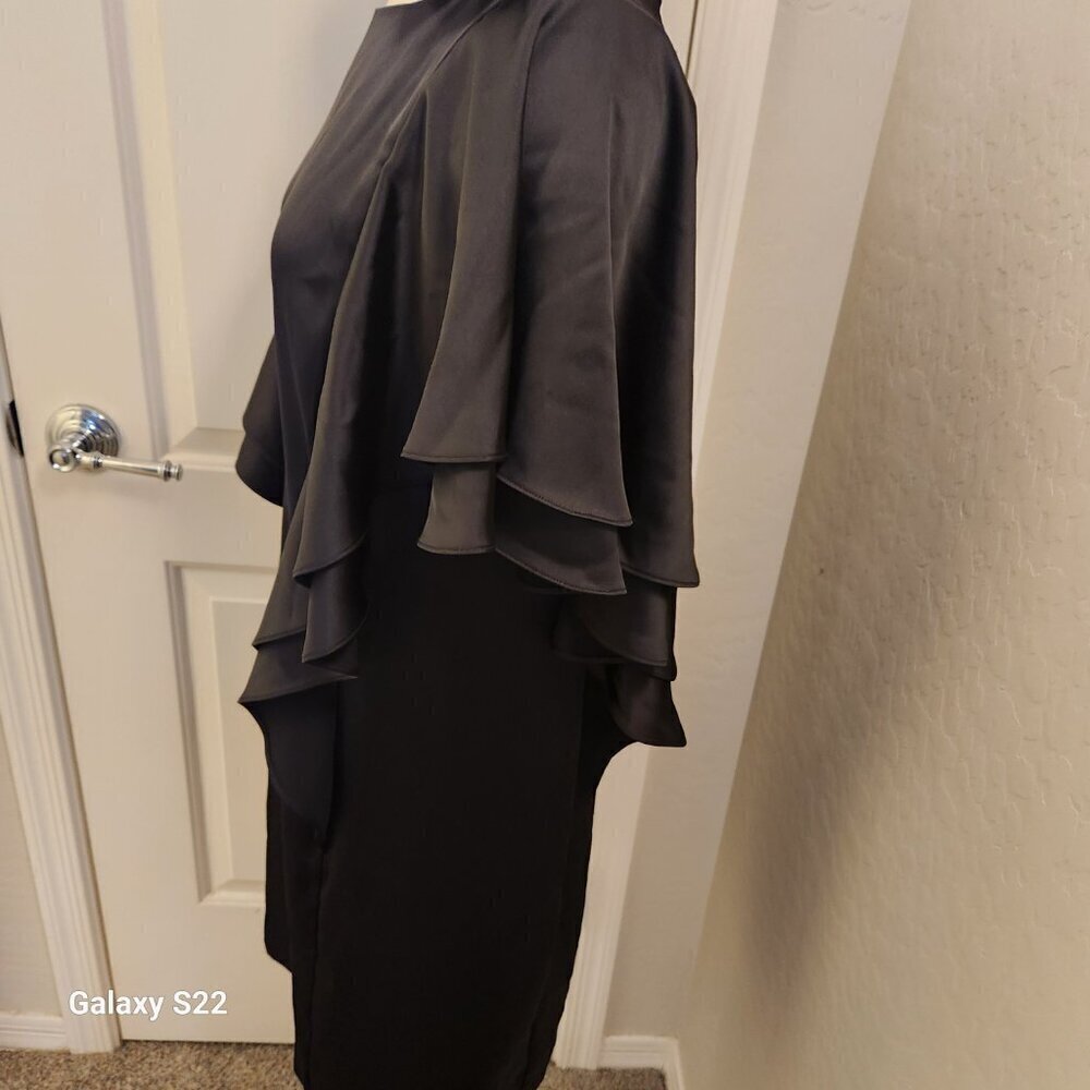 Ralph Lauren Black Silk Feel Midi Dress. Host Pick. Size 12 - Picture 5 of 9